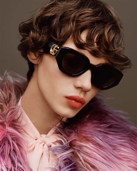 gucci sunglass campaign|Gucci cat eye glasses.